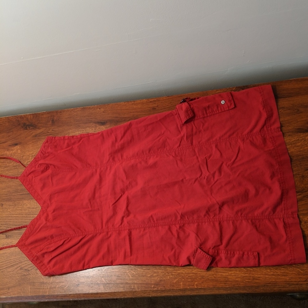 Red Cargo Mini Dress